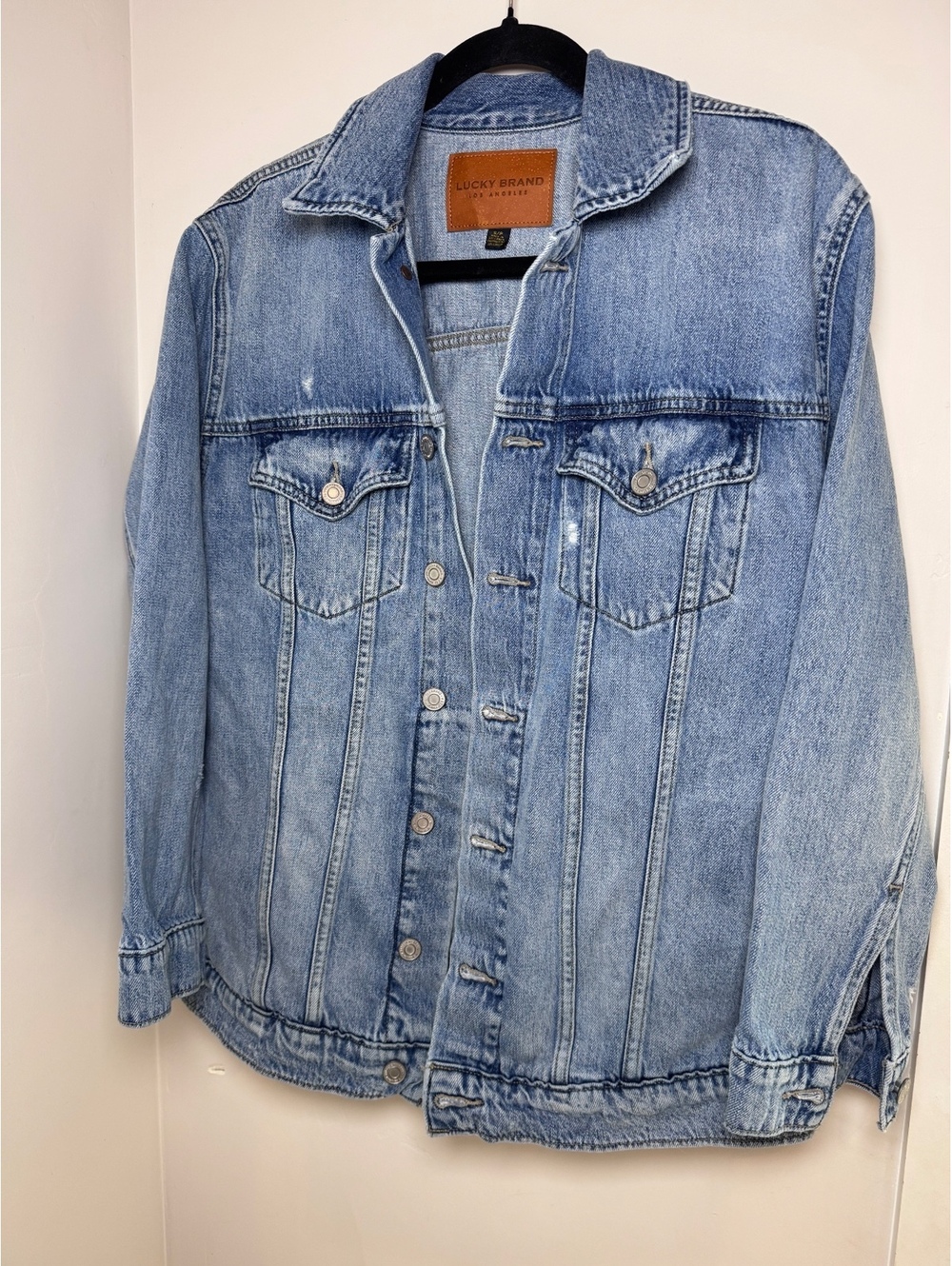 Lucky Brand Women's Blue Denim Jean Jacket, Western Style, Size S/P, Very Good